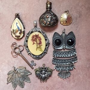 Pendant & Charm Lot for Necklaces 8 Pieces